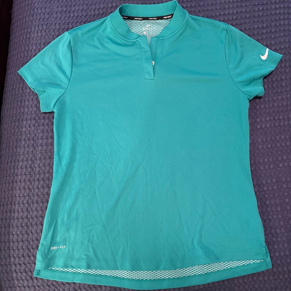 Nike Women's Teal Dri-FIT Short Sleeve Golf Shirt